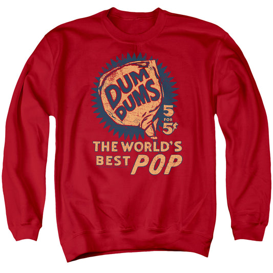 Dum Dums - 5 For 5 - Adult Crewneck Sweatshirt - Red