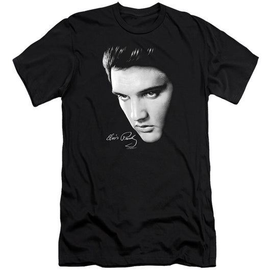 Elvis Presley - Face-premuim Canvas Adult Slim Fit 30/1 - Black