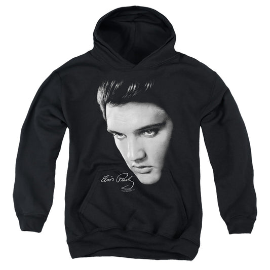 Elvis Presley - Face - Youth Pull-over Hoodie - Black