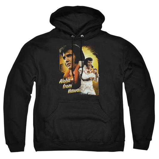 Elvis Presley - Aloha - Adult Pull-over Hoodie - Black