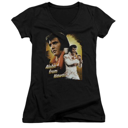 Elvis Presley - Aloha - Junior V-neck - Black