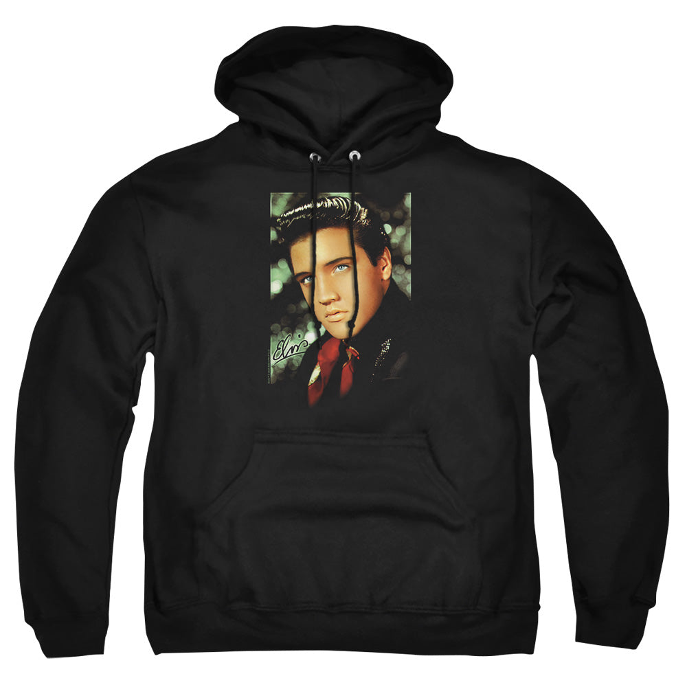Elvis Presley - Red Scarf - Adult Pull-over Hoodie - Black
