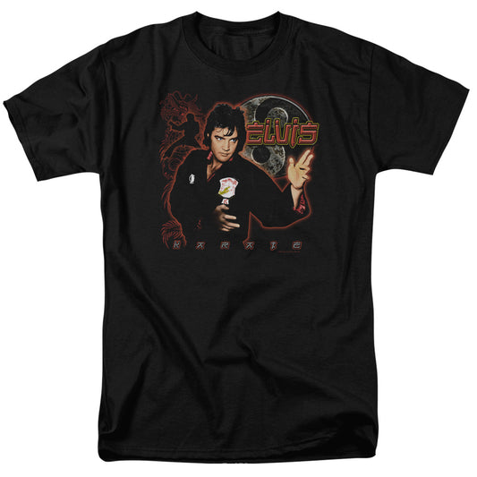 Elvis Presley - Karate - Short Sleeve Adult 18/1 - Black T-shirt