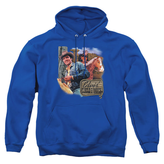 Elvis Presley - Ranch - Adult Pull-over Hoodie - Royal Blue