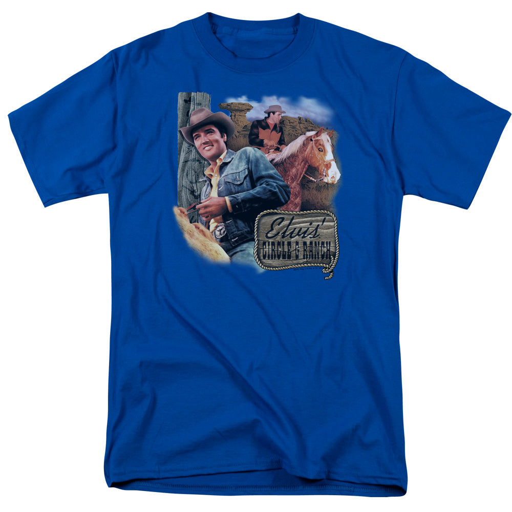 Elvis Presley - Ranch - Short Sleeve Adult 18/1 - Royal Blue T-shirt