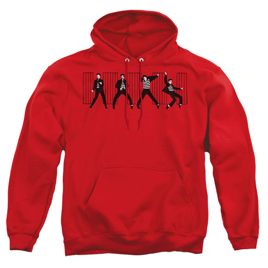 Elvis Presley - Jailhouse Rock - Adult Pull-over Hoodie - Red