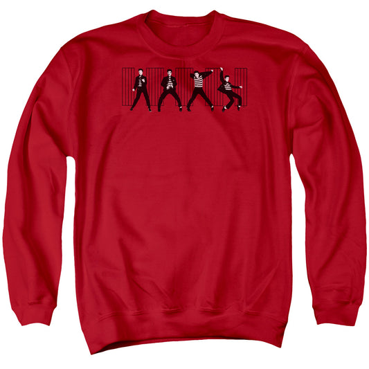 Elvis Presley - Jailhouse Rock - Adult Crewneck Sweatshirt - Red
