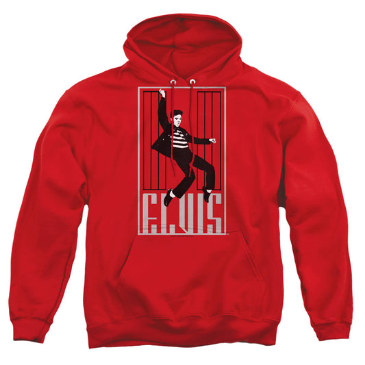 Elvis Presley - One Jailhouse - Adult Pull-over Hoodie - Red