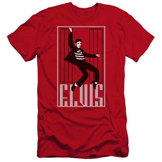 Elvis Presley - One Jailhouse-premuim Canvas Adult Slim Fit 30/1 - Red