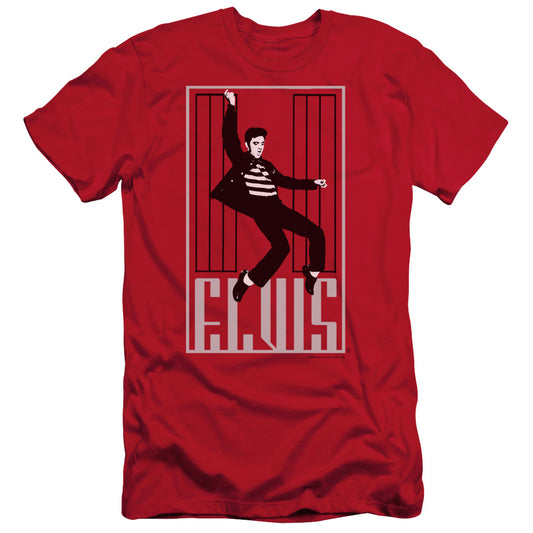 Elvis Presley - One Jailhouse - Short Sleeve Adult 30/1 - Red T-shirt