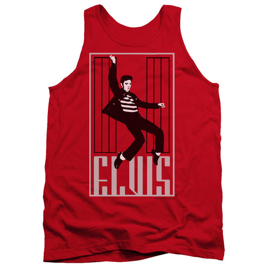 Elvis Presley - One Jailhouse - Adult Tank - Red