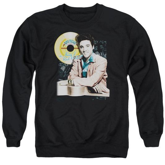 Elvis Presley - Gold Record - Adult Crewneck Sweatshirt - Black