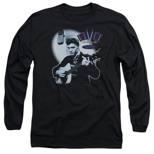 Elvis Presley - Hillbilly Cat - Long Sleeve Adult 18/1 - Black T-shirt