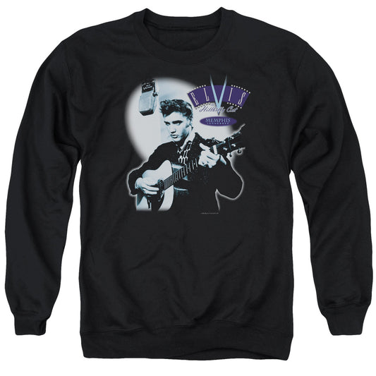Elvis Presley - Hillbilly Cat - Adult Crewneck Sweatshirt - Black
