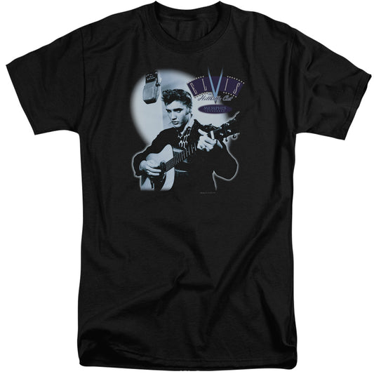 Elvis Presley - Hillbilly Cat - Short Sleeve Adult Tall - Black T-shirt