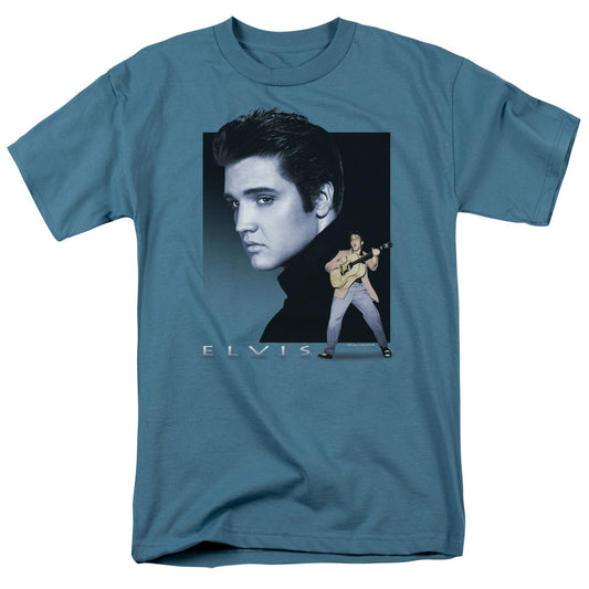 Elvis Presley - Blue Rocker - Short Sleeve Adult 18/1 - Slate T-shirt