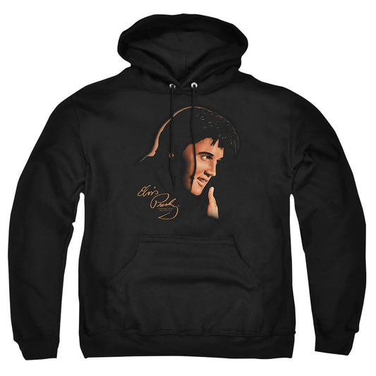 Elvis Presley - Warm Portrait - Adult Pull-over Hoodie - Black