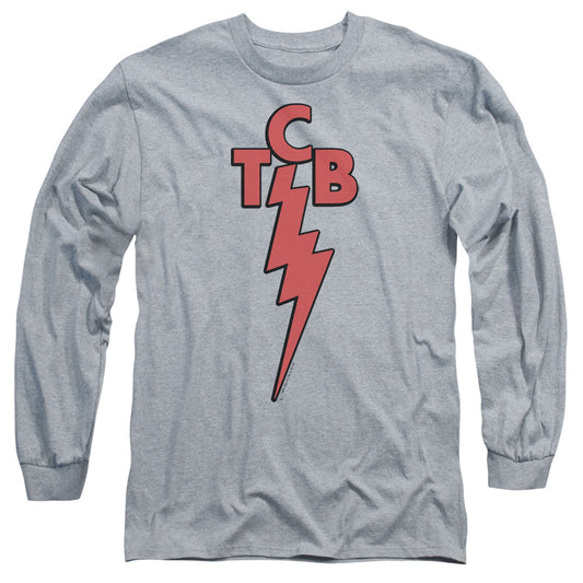 Elvis Presley - Tcb - Long Sleeve Adult 18/1 - Athletic Heather T-shirt