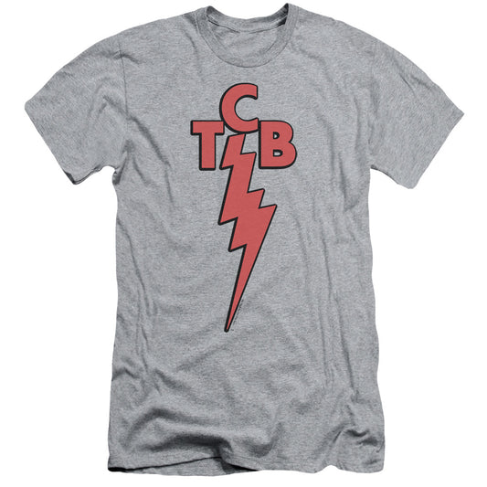 ELVIS PRESLEY TCB - S/S ADULT 30/1 - ATHLETIC HEATHER T-Shirt