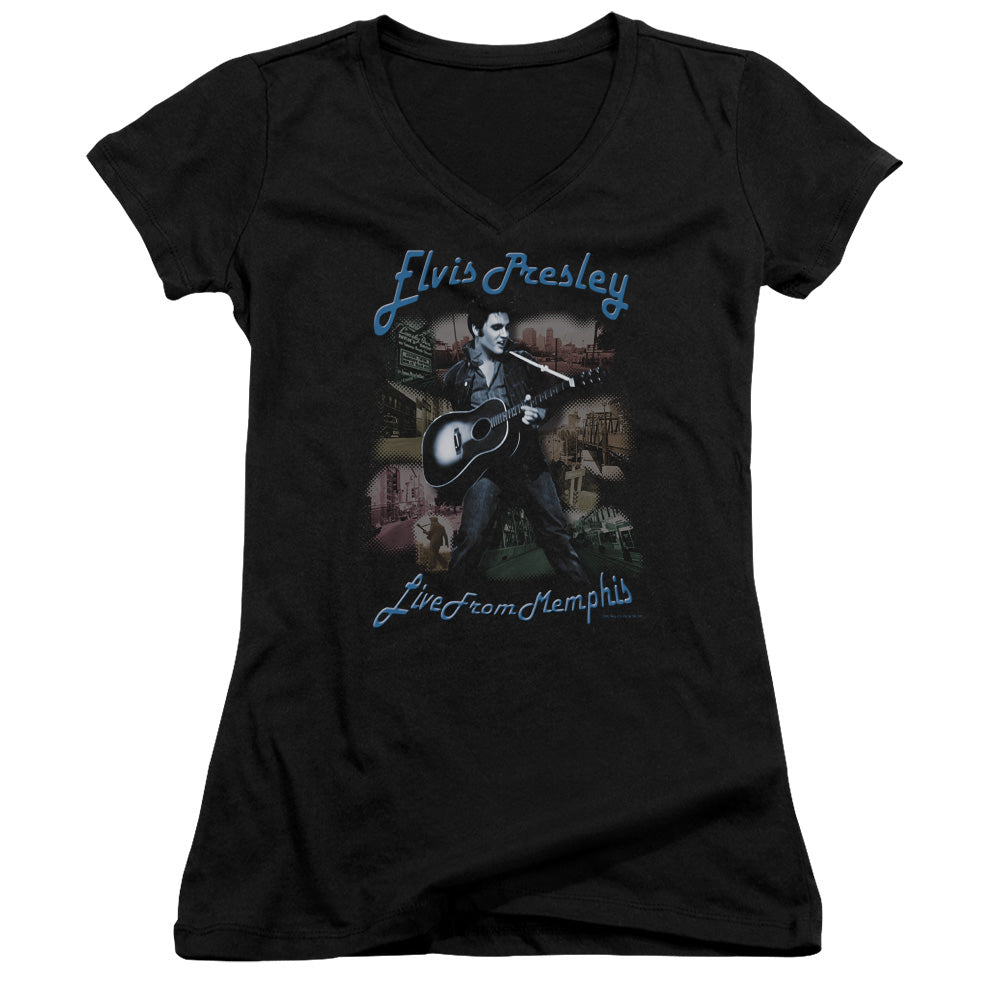 Elvis Presley - Memphis - Junior V-neck - Black