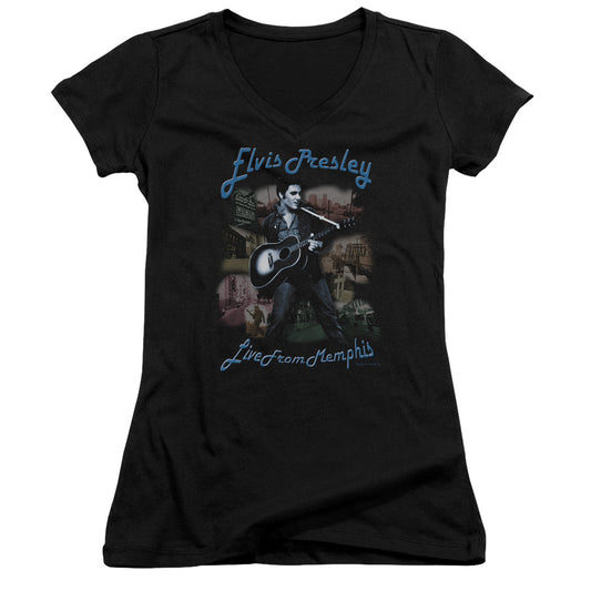 Elvis Presley - Memphis - Junior V-neck - Black