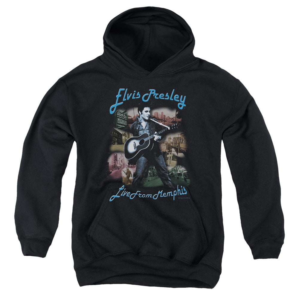 Elvis Presley Memphis-youth Pull-over Hoodie - Black