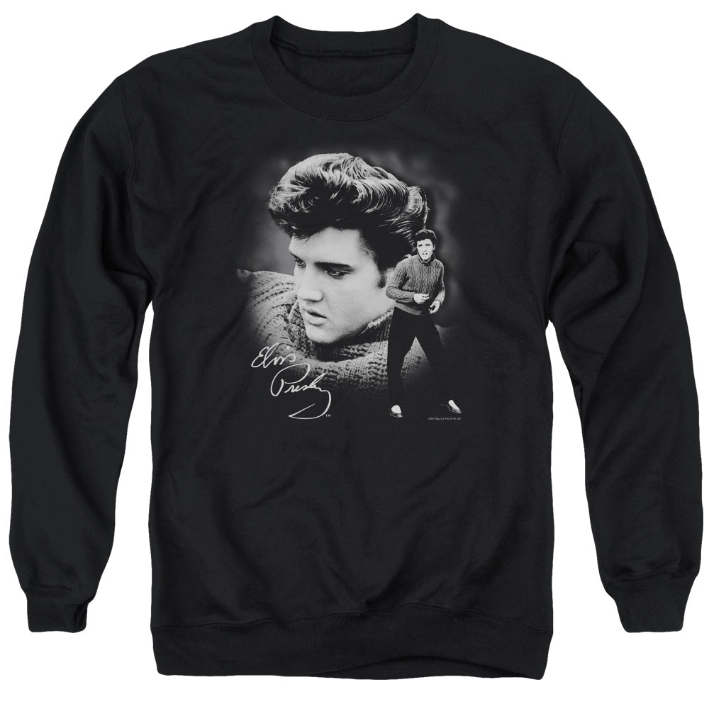 Elvis Presley - Sweater - Adult Crewneck Sweatshirt - Black