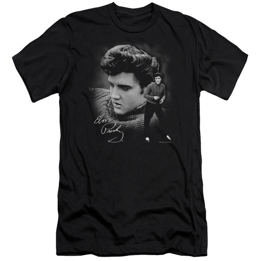 Elvis Presley - Sweater-premuim Canvas Adult Slim Fit 30/1 - Black