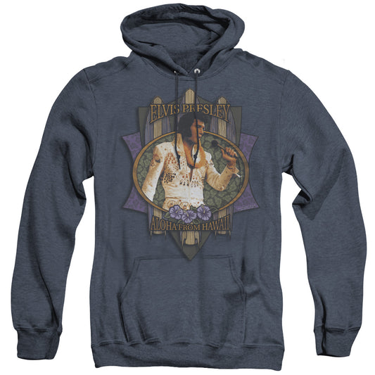 Elvis Presley - Aloha From Hawaii - Adult Heather Hoodie - Navy