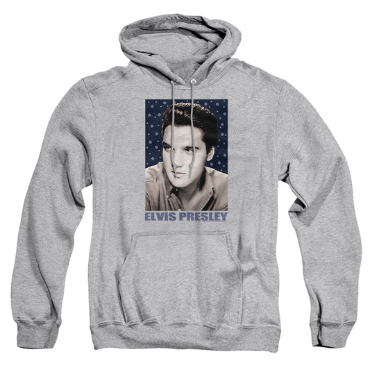 Elvis Presley - Blue Sparkle - Adult Pull-over Hoodie - Athletic Heather