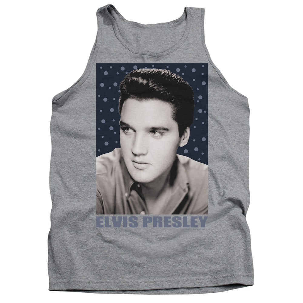Elvis Presley - Blue Sparkle - Adult Tank - Athletic Heather