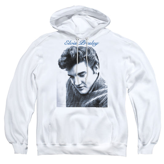 Elvis Presley - Script Sweater - Adult Pull-over Hoodie - White