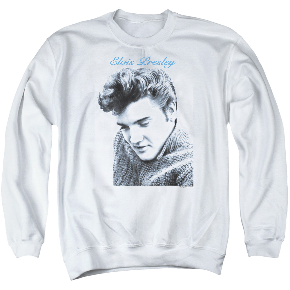 Elvis Presley - Script Sweater - Adult Crewneck Sweatshirt - White