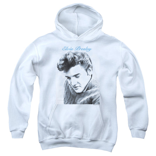 Elvis Presley - Script Sweater - Youth Pull-over Hoodie - White