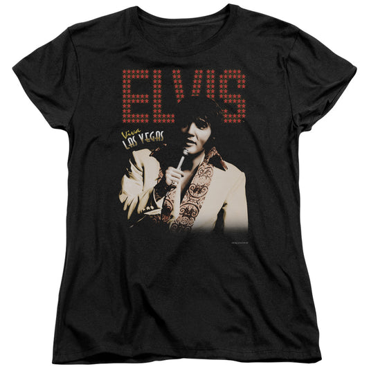 Elvis Presley - Viva Star - Short Sleeve Women"s Tee - Black T-shirt