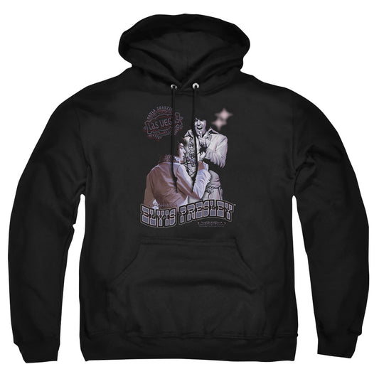 Elvis Presley - Violet Vegas - Adult Pull-over Hoodie - Black