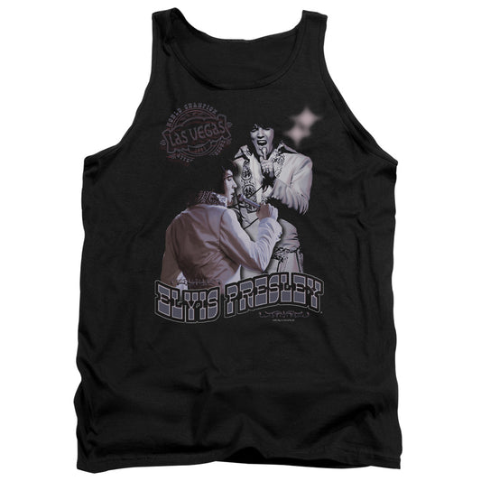 Elvis Presley - Violet Vegas - Adult Tank - Black