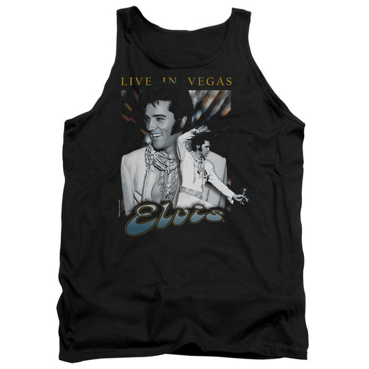 Elvis Presley - Live In Vegas - Adult Tank - Black
