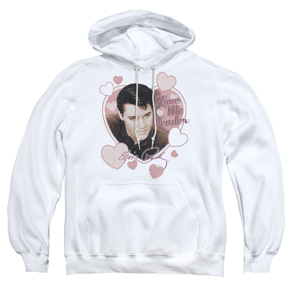 Elvis Presley - Love Me Tender - Adult Pull-over Hoodie - White