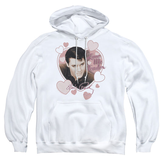 Elvis Presley - Love Me Tender - Adult Pull-over Hoodie - White