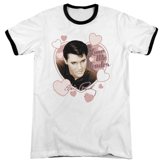 Elvis Presley - Love Me Tender - Adult Ringer - White/black