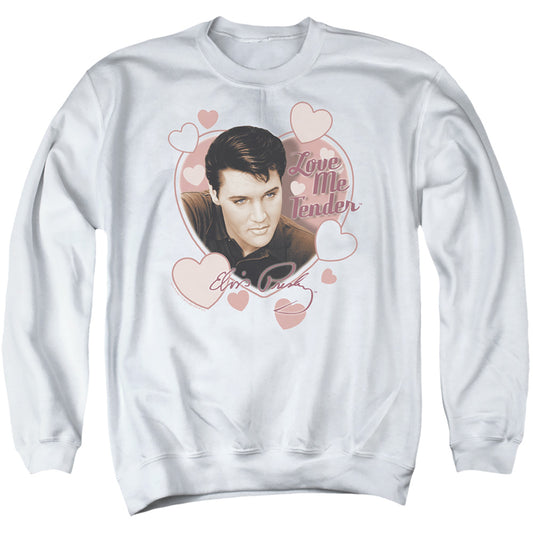 Elvis Presley - Love Me Tender - Adult Crewneck Sweatshirt - White