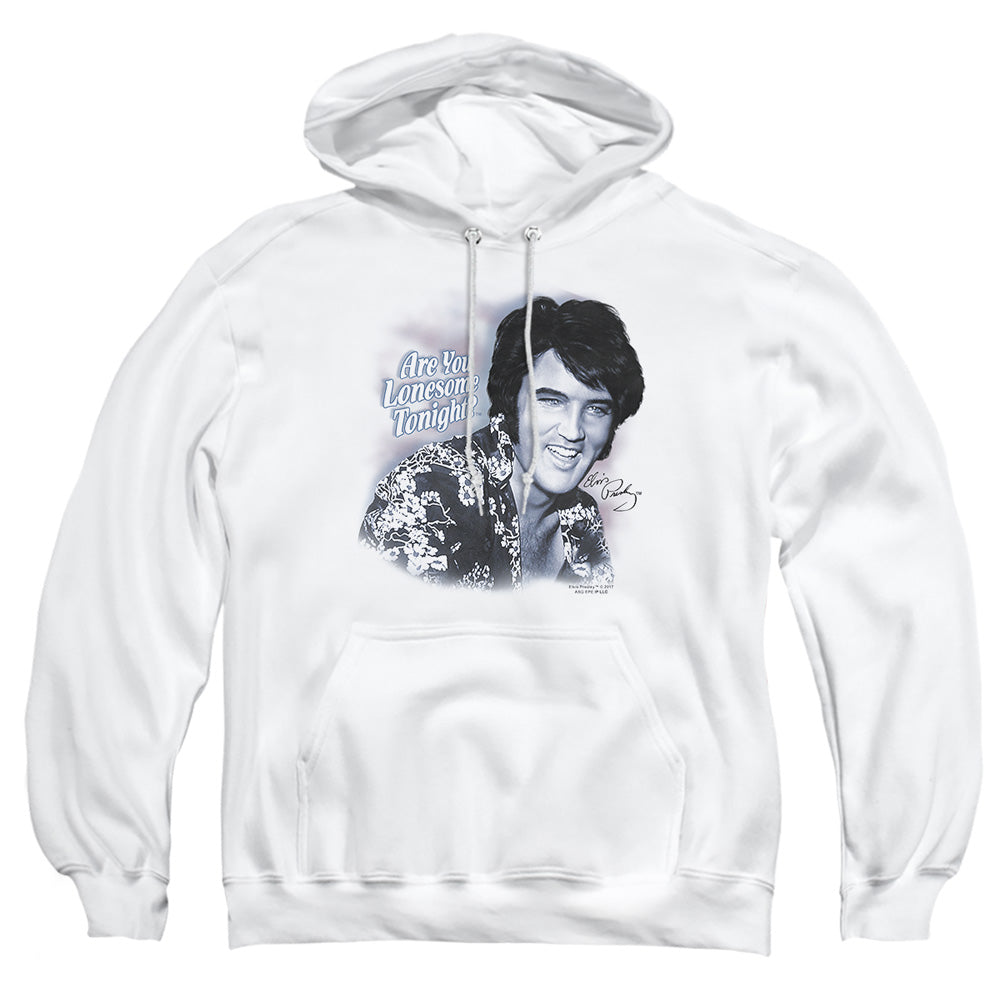 Elvis Presley - Lonesome Tonight - Adult Pull-over Hoodie - White