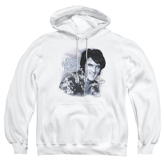 Elvis Presley - Lonesome Tonight - Adult Pull-over Hoodie - White