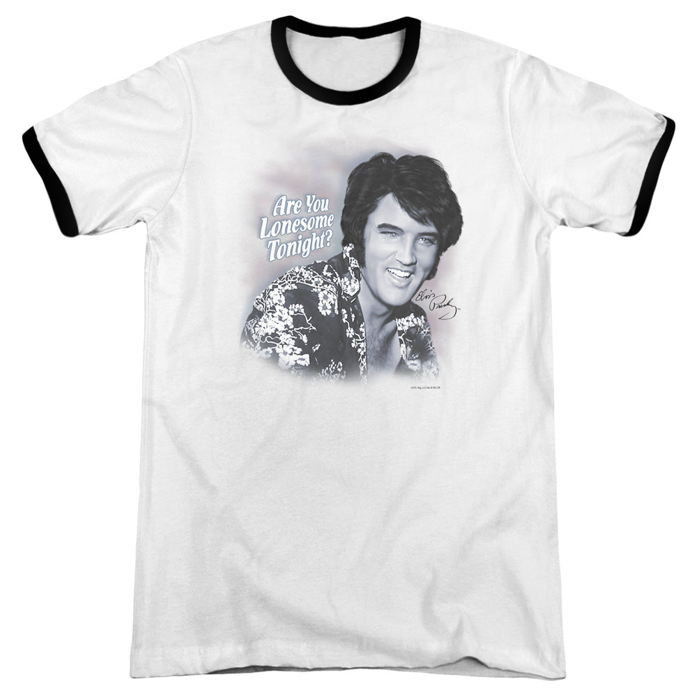 Elvis Presley - Lonesome Tonight - Adult Ringer - White/black