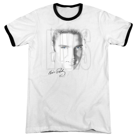 Elvis Presley - Blue Eyes - Adult Ringer - White/black