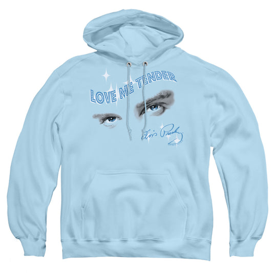 Elvis Presley - Tender Eyes - Adult Pull-over Hoodie - Light Blue