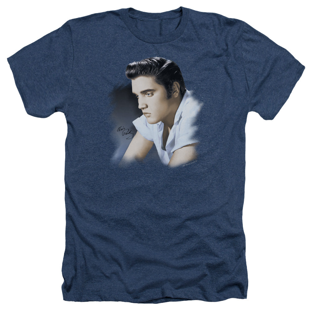 Elvis Presley - Blue Profile - Adult Heather - Navy