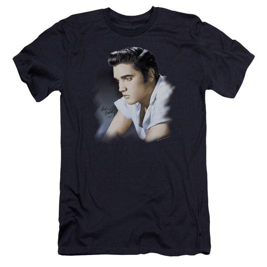 Elvis Presley - Blue Profile-premuim Canvas Adult Slim Fit 30/1 - Navy