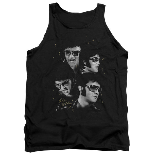 Elvis Presley - Faces - Adult Tank - Black